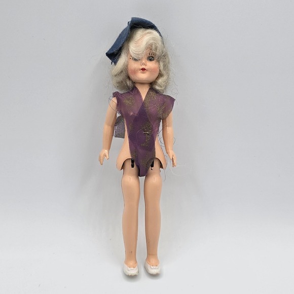 The Unbranded Brand Other - Vintage 8" Walker‎ Doll Hard Plastic Sleep Eyes Head Turns